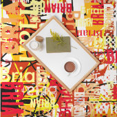 Noodlijdende Abstracte Typografie Moderne Kunst Fleece Deken