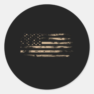 Noodlijdende Amerikaanse vlag Amerikaanse vlaggen  Ronde Sticker