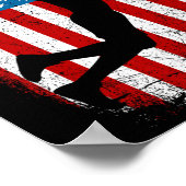 Noodlijdende Amerikaanse vlag  Basketbal 4e van Poster (Hoek)
