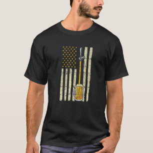 Noodlijdende Amerikaanse vlag Bier Tap Humoristisc T-shirt
