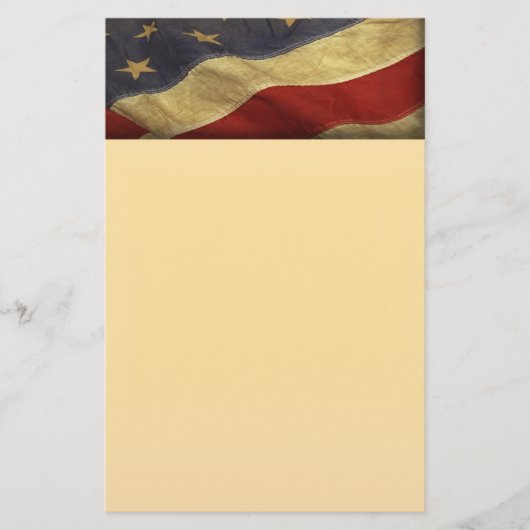 Noodlijdende Amerikaanse Vlag Briefpapier (Voorkant)