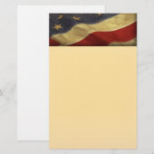 Noodlijdende Amerikaanse Vlag Briefpapier (Voorkant / Achterkant)