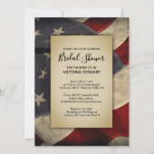 Noodlijdende Amerikaanse Vlag Bruidsdouche Uitnodi Kaart (Voorkant)