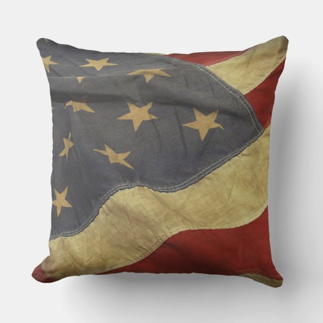 Noodlijdende Amerikaanse vlag Buitenkussen (Voorkant)