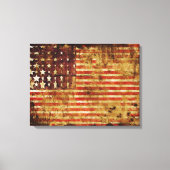 Noodlijdende Amerikaanse vlag Canvas Wrap Afdruk (Voorkant)