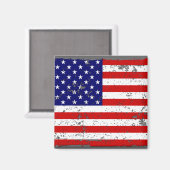 Noodlijdende Amerikaanse Vlag Magneet (Voorkant / Achterkant)