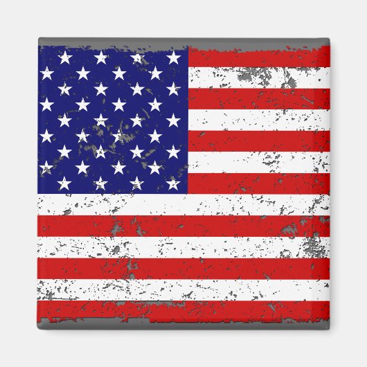 Noodlijdende Amerikaanse Vlag Magneet (Voorkant)