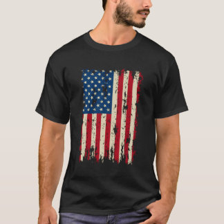  noodlijdende Amerikaanse vlag Mannen Patriotic Am T-shirt