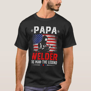 Noodlijdende Amerikaanse vlag Papa Lasser De Legen T-shirt