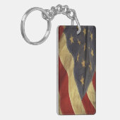 Noodlijdende Amerikaanse vlag Sleutelhanger (Voorkant Links)