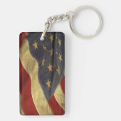 Noodlijdende Amerikaanse vlag Sleutelhanger (achterkant)