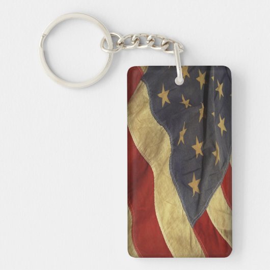 Noodlijdende Amerikaanse vlag Sleutelhanger (Voorkant)