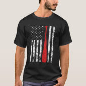 Noodlijdende Amerikaanse vlag thema honkbal fans s T-shirt (Voorkant)