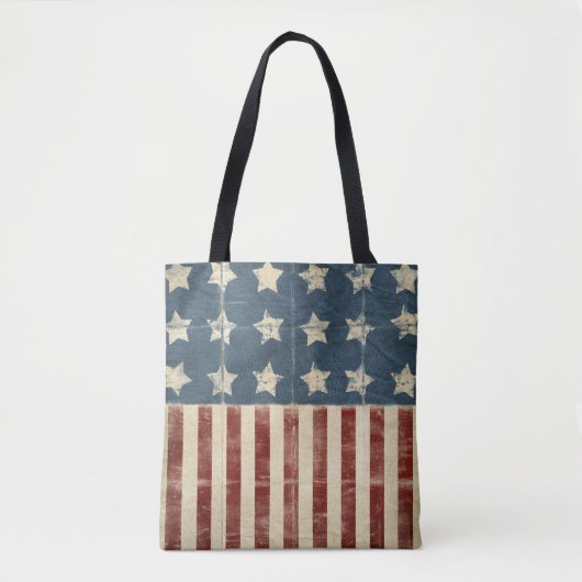 noodlijdende Amerikaanse vlag Tote Bag (Voorkant)