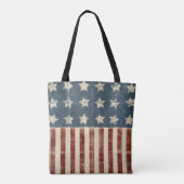 noodlijdende Amerikaanse vlag Tote Bag (Achterkant)