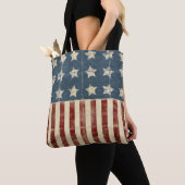 noodlijdende Amerikaanse vlag Tote Bag (Dichtbij)