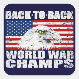 noodlijdende Amerikaanse World War Champs Sticker