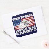 noodlijdende Amerikaanse World War Champs Sticker (Envelop)