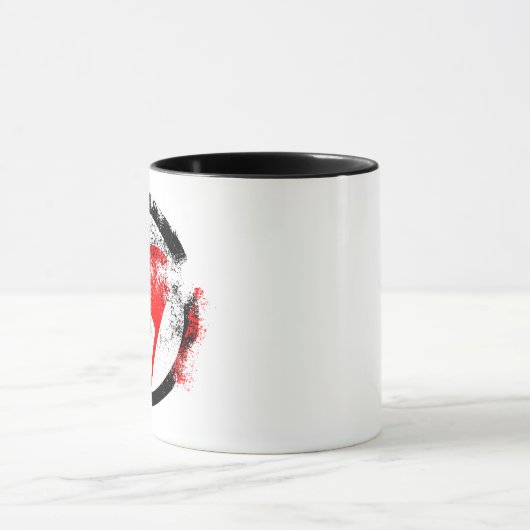 Noodlijdende anti-fascistische actie vlag mok (Midden)