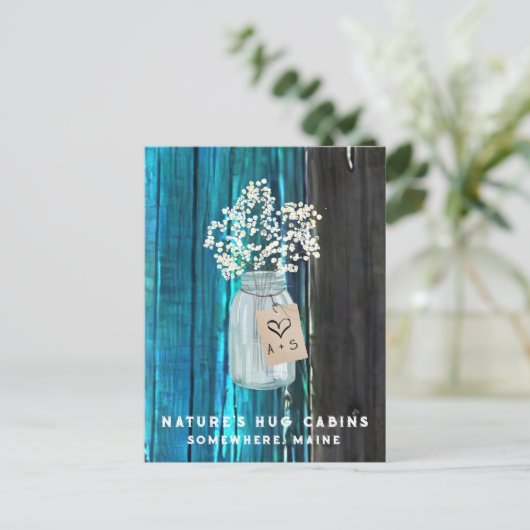 *~* Noodlijdende AP49 Mason Jar QR Feestdagenkaart (Staand voorkant)