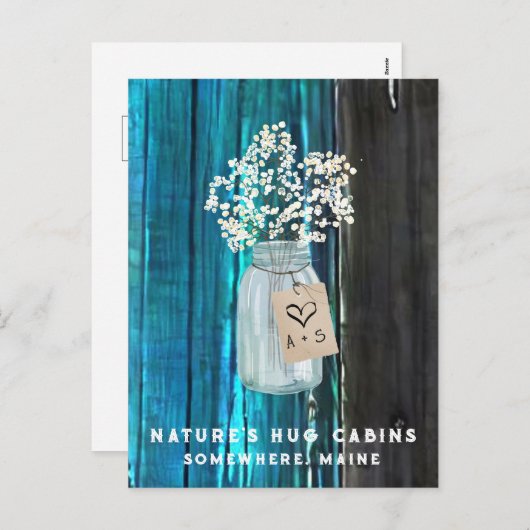 *~* Noodlijdende AP49 Mason Jar QR Feestdagenkaart (Voorkant / Achterkant)