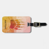 Noodlijdende Beer Paw Print Bagagelabel (Voorkant horizontaal)