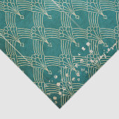 Noodlijdende Blauwgroen retro Tissuepapier (Detail)