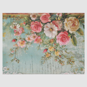 noodlijdende  bloemdecoupage tissuepapier