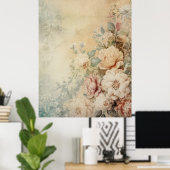 Noodlijdende  Bloemen Poster (Thuiskantoor)