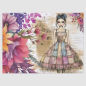 Noodlijdende  bloemenjurk Ephemera Tissuepapier (Voorkant)