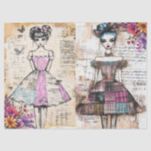 Noodlijdende  bloemenjurk Ephemera Tissuepapier (Voorkant)