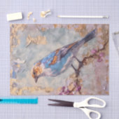 Noodlijdende Bloemenvogel Tissuepapier (Craft)