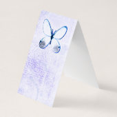 Noodlijdende Blue Butterfly Oorbel Display Kaarten (Achterkant)
