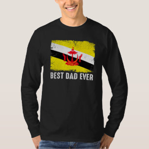 Noodlijdende Brunei vlag beste papa ooit patriotti T-shirt