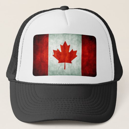 Noodlijdende Canadese vlag Trucker Pet (Voorkant)