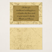 Noodlijdende en Elegante Bruiloft Charity Favor Ka Visitekaartjes (Voorkant /achterkant)