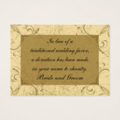 Noodlijdende en Elegante Bruiloft Charity Favor Ka Visitekaartjes (Voorkant)