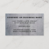 Noodlijdende Faux Metal Modern Minimalist Cool DJ Visitekaartje (Achterkant)