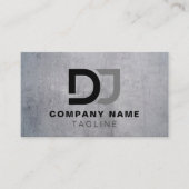 Noodlijdende Faux Metal Modern Minimalist Cool DJ Visitekaartje (Voorkant)