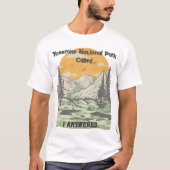 Noodlijdende Geel/Groene Print Yosemite Park Natuu T-shirt (Voorkant)