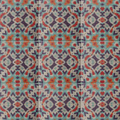 Noodlijdende getextureerde levendige mozac geometr tegeltje