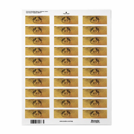 Noodlijdende Gouden Bruiloft Sigaar Band Label (Full Sheet)