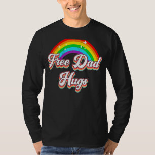 Noodlijdende gratis vader knuffels regenboog hart  t-shirt