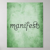 Noodlijdende groene waterverf manifest typografie poster (Voorkant)
