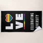 Noodlijdende Grunge Liefde LGBTQ Gay Pride Vlag Strandlaken (Voorkant)