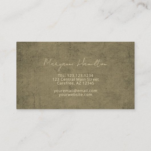 Noodlijdende Grunge Simple Visitekaartje (Achterkant)