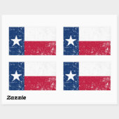 Noodlijdende Grunge Texas Vlag Rechthoekige Sticker (Vel)