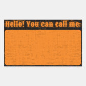 Noodlijdende Halloween Naam Sticker (Voorkant)