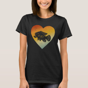 Noodlijdende hart Retro Style Mannen Vrouwen Visse T-shirt