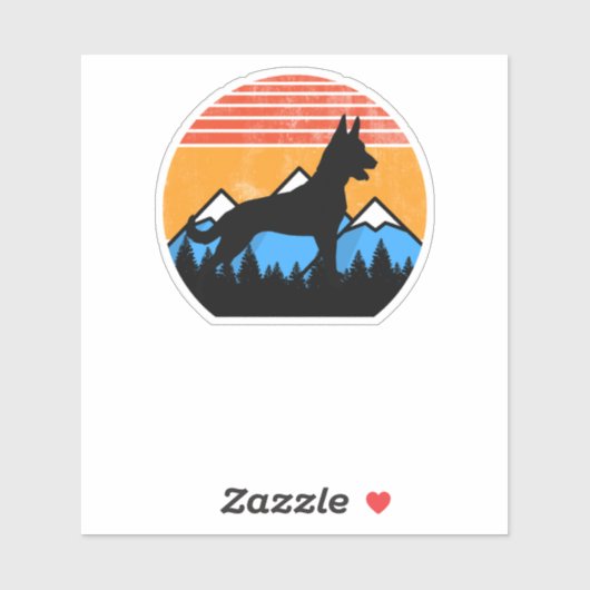 Noodlijdende herder Mali Dutchie Dog Sticker (Vel)